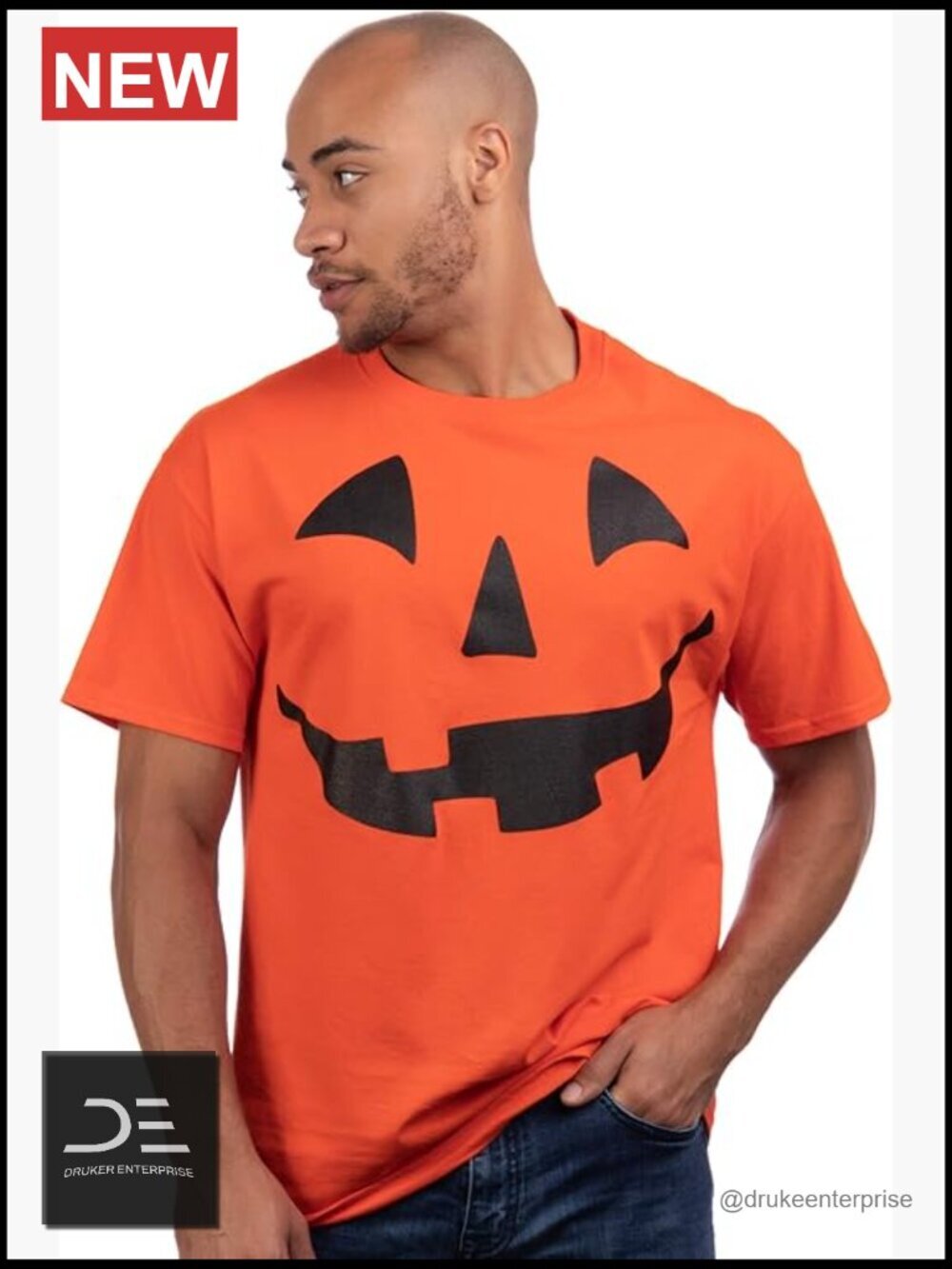 Halloween Pumpkin T-Shirt Unisex Crew Neck Short Sleeve